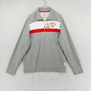 NEW Roots Cabin Men's Light Salt & Pepper Zip Stein Sweatshirt P5683